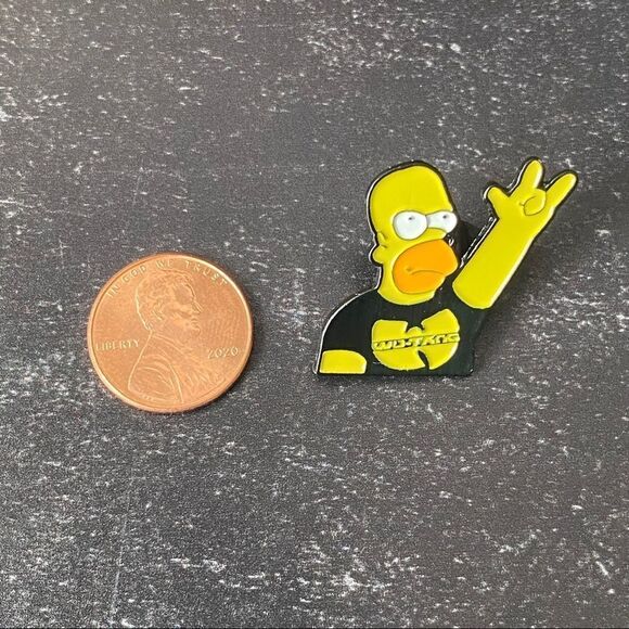 Wu-Tang Homer Enamel Pin/ Brooch - Picture 3 of 6